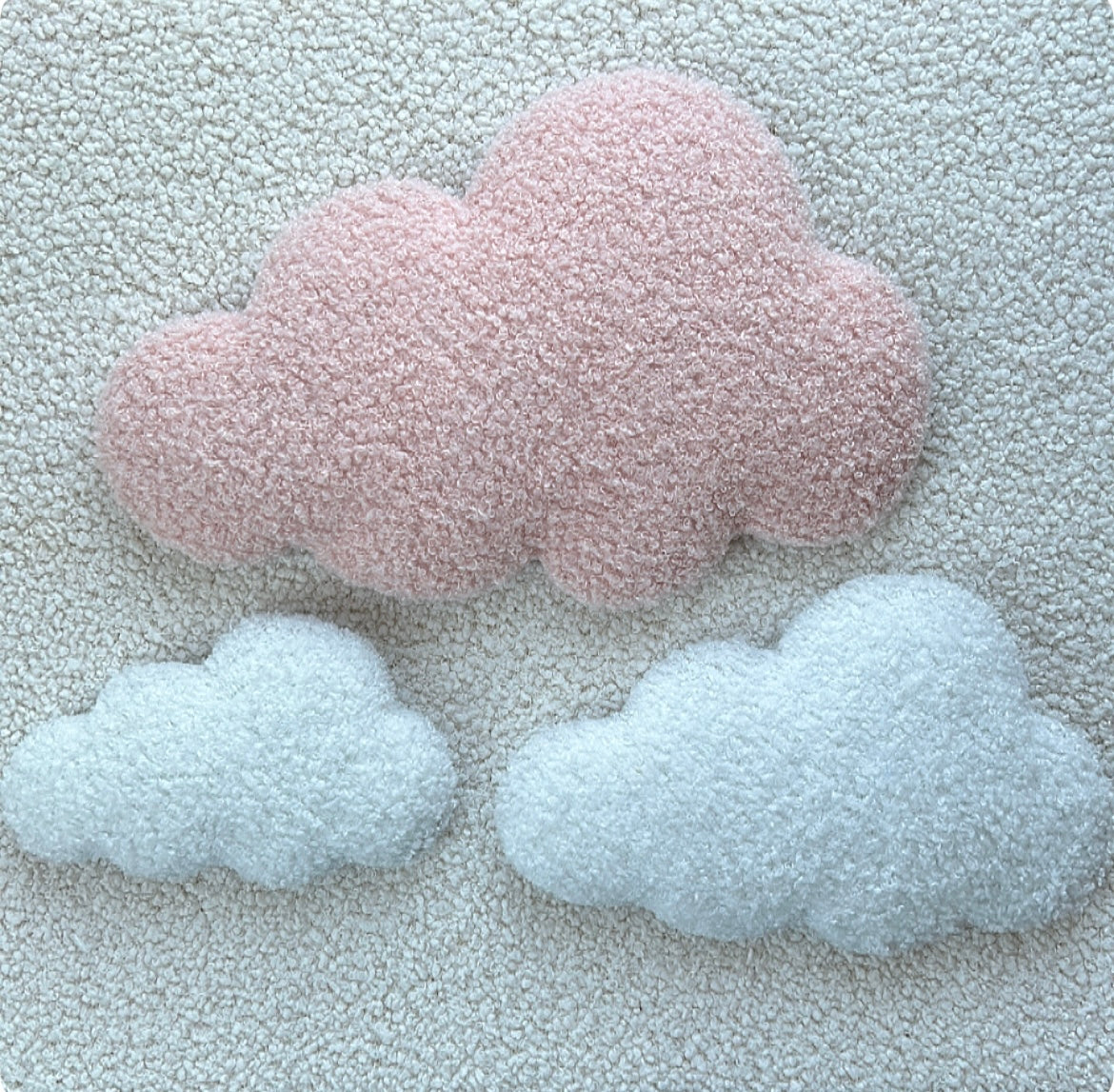 Wit & roze wolken | 3 delig