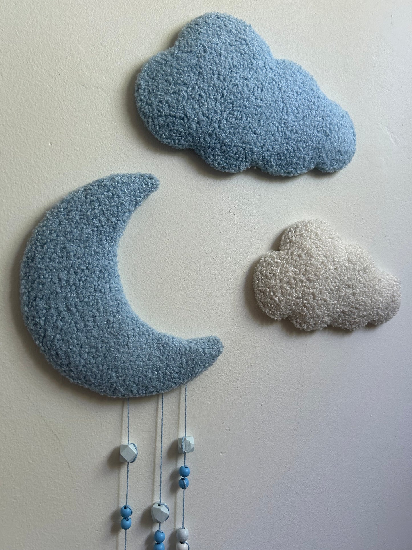Maan & wolken blauw | 3-delige set