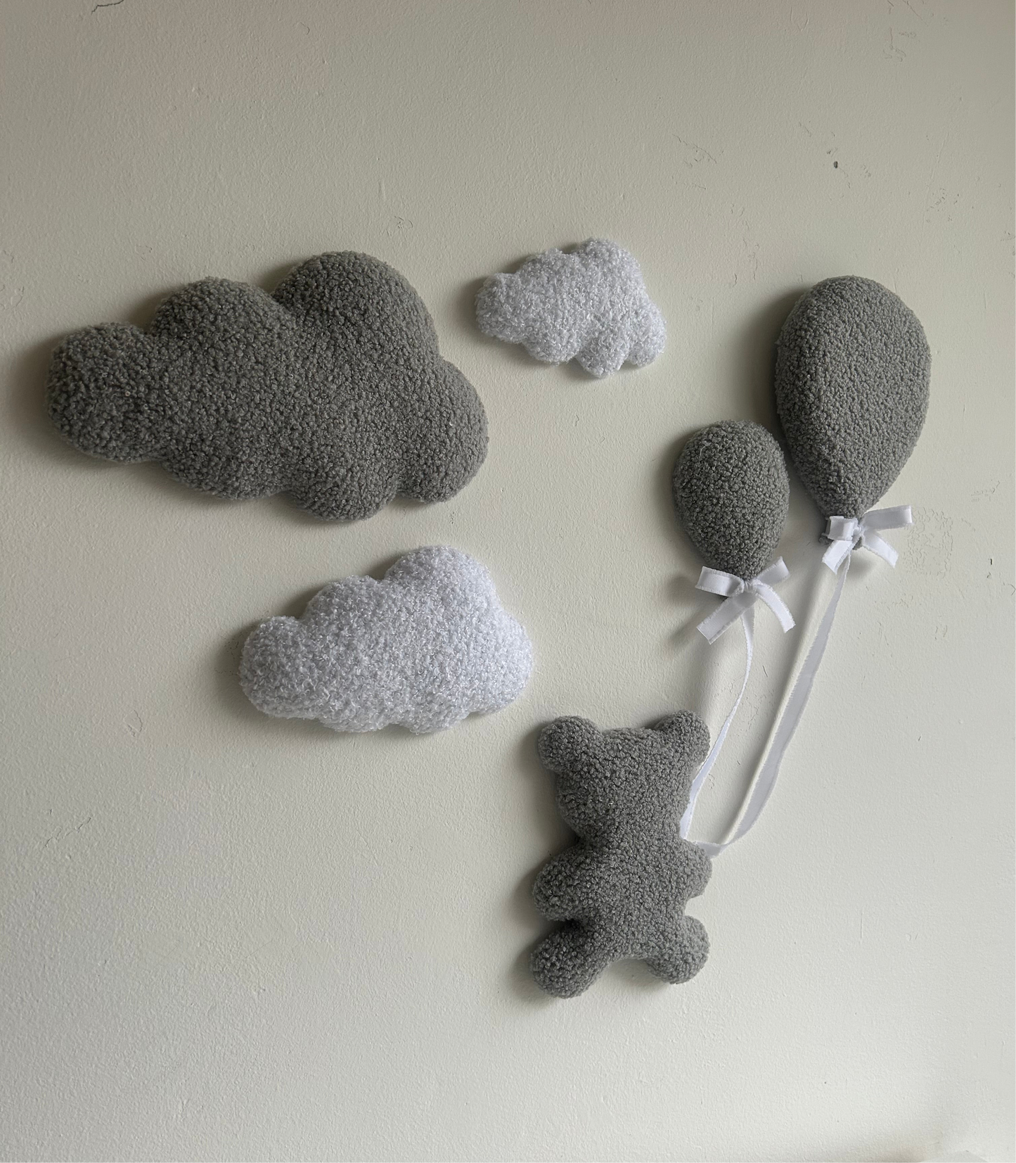 Teddybeer & wolken | 6-delige set