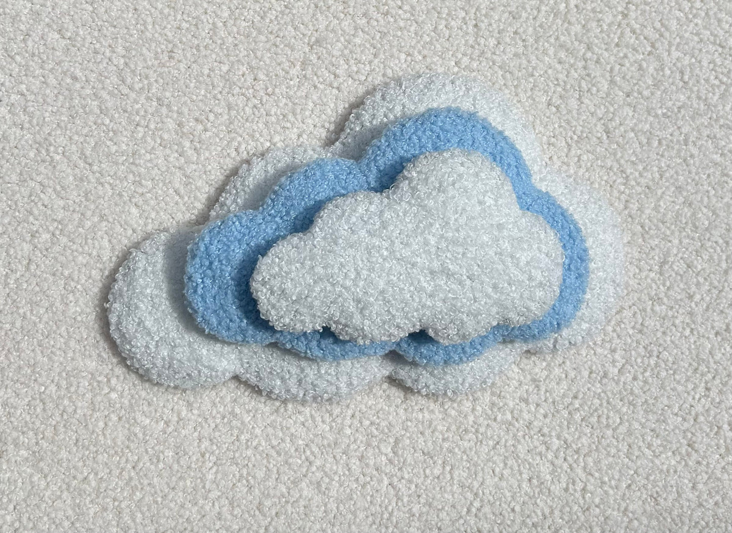 Wit & blauw wolken | 3-delig
