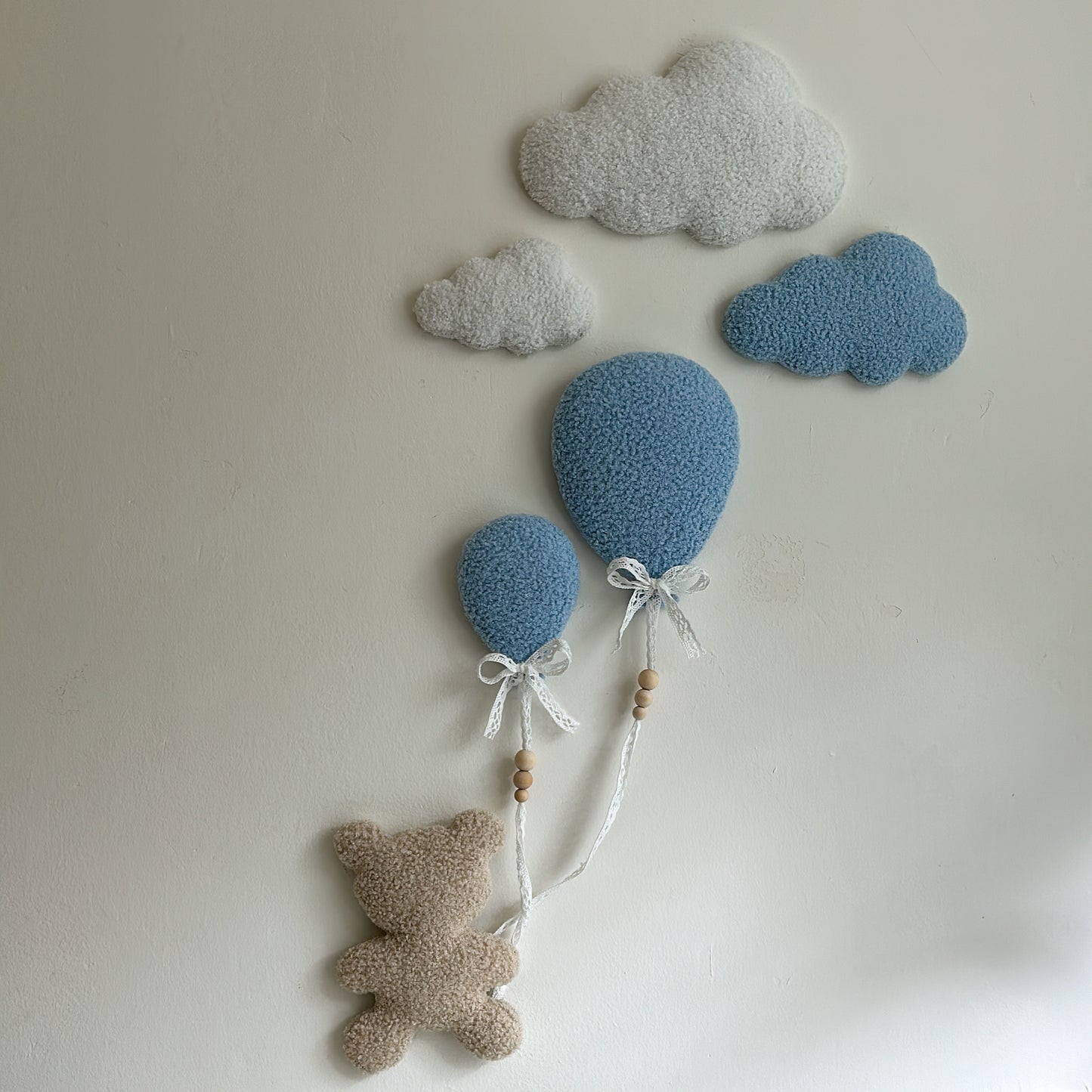 Teddybeer & wolken | 6-delige set