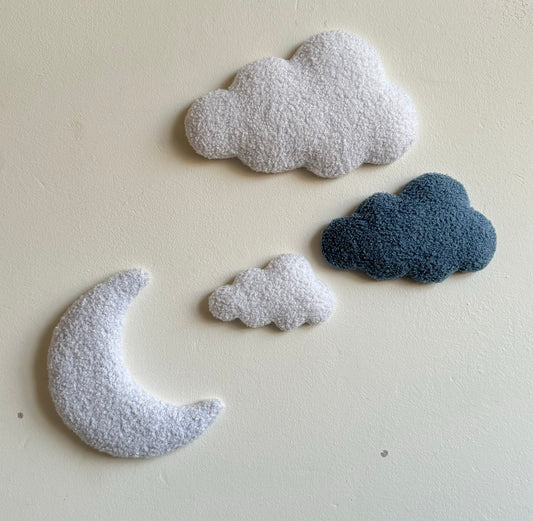 Maan & wolken | 4- delige set