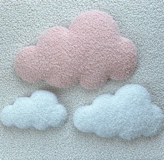 Wit & roze wolken | 3 delig