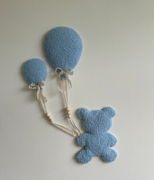 Teddybeer met 2 ballonnen | 3-delige set