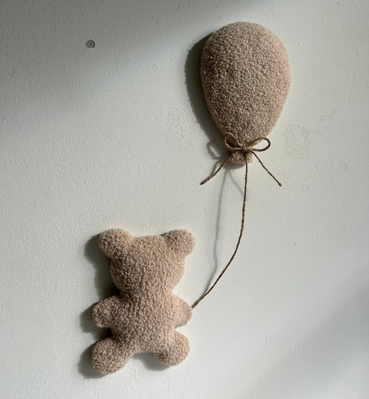 Teddybeer met ballon | 2-delige set