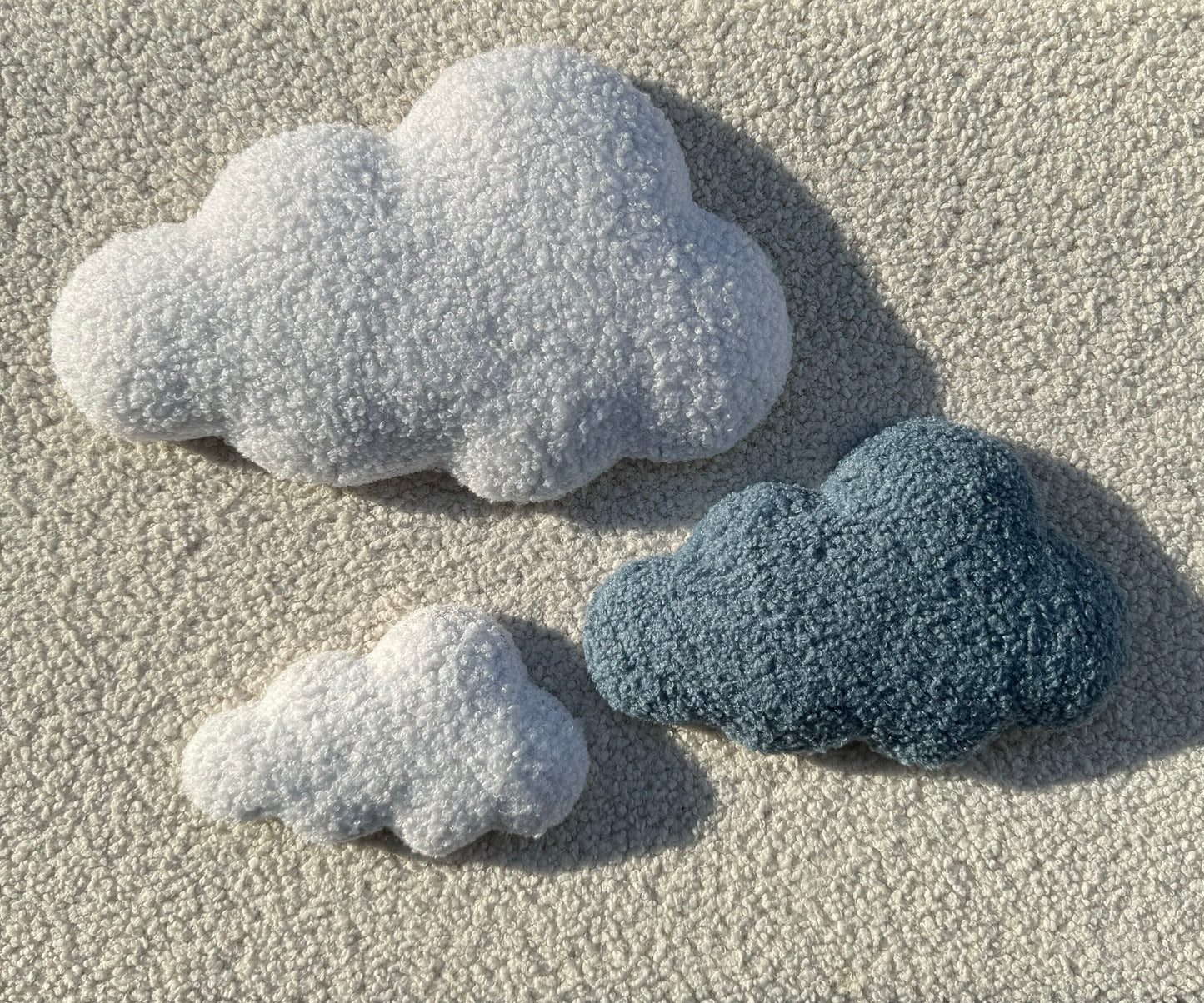 Wit & donkerblauw wolken| 3-delig