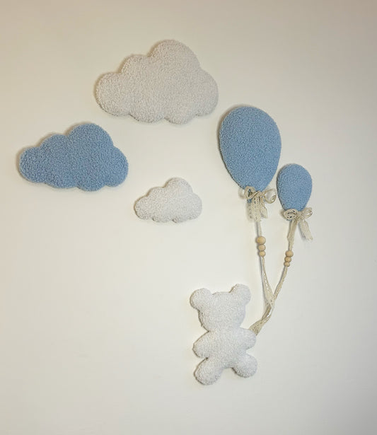 Teddybeer & wolken | 6-delige set