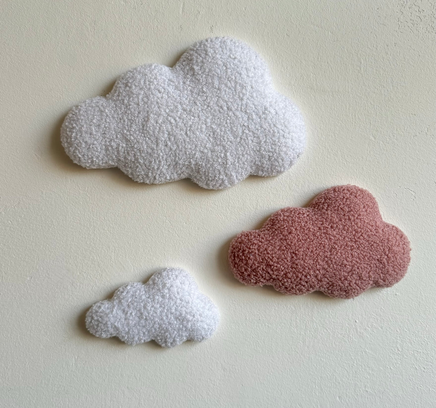Wit & rosegoud wolken | 3-delig