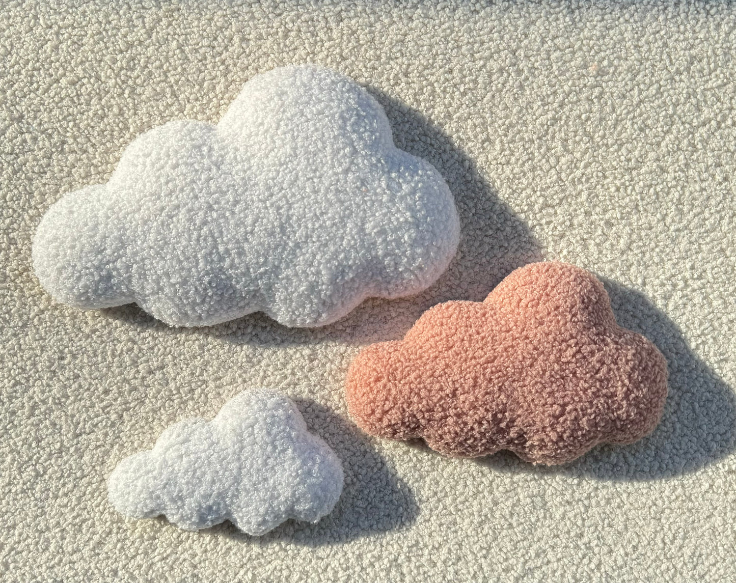 Wit & rosegoud wolken | 3-delig