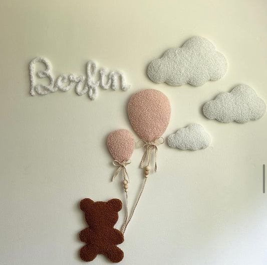 Teddybeer & teddynaam wit | 7-delige set