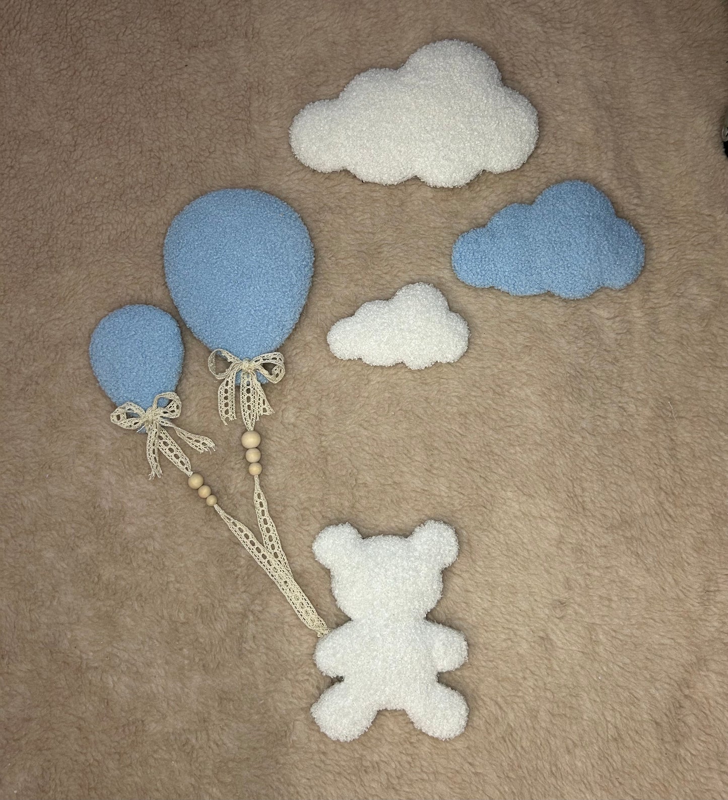 Teddybeer & wolken | 6-delige set