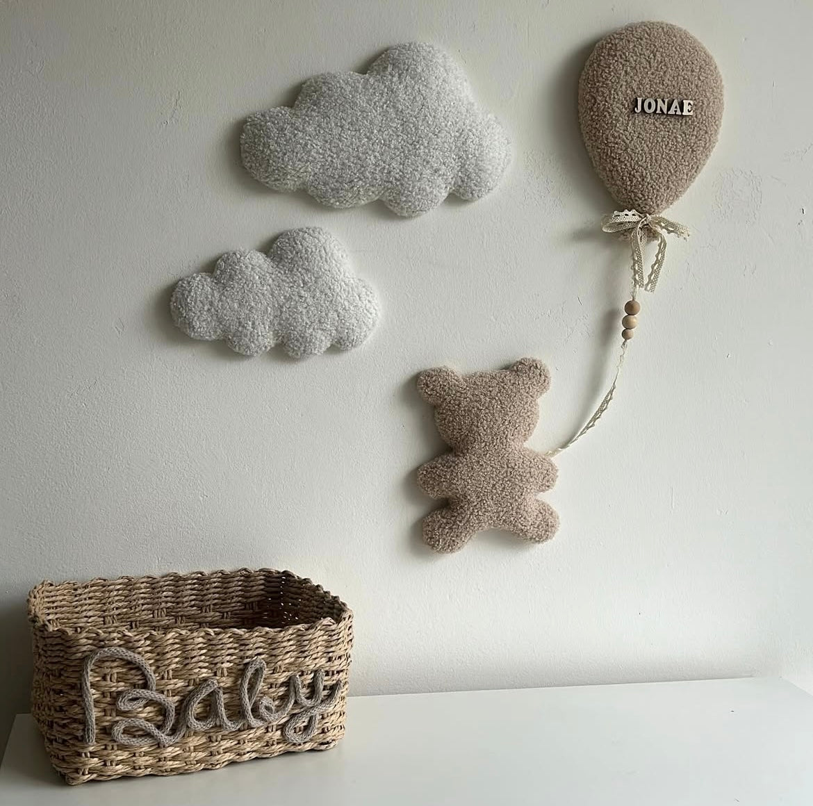 Teddybeer & ballon gepersonaliseerd | 4- delige set