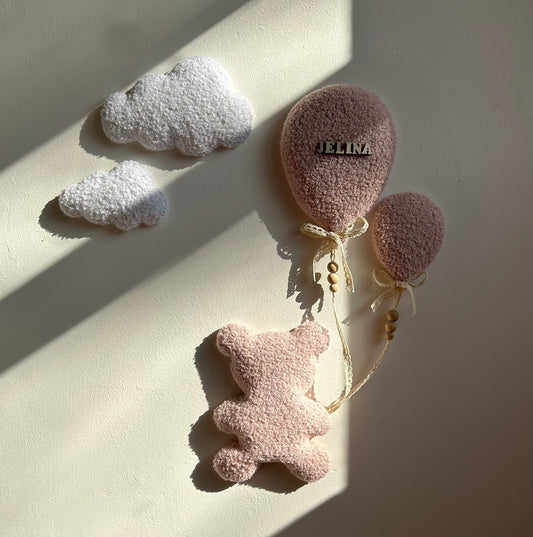 Teddybeer & ballon gepersonaliseerd | 5-delige set