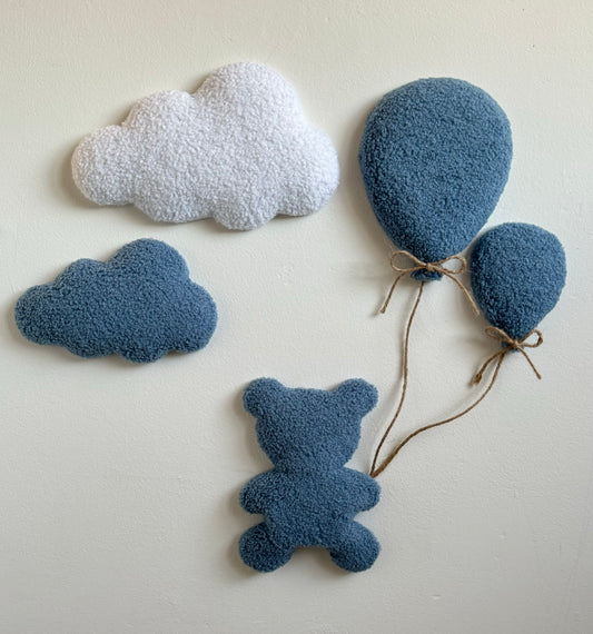Teddybeer & wolken | 5-delige set